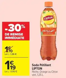 Carrefour Market LIPTON Soda Pétillant offre
