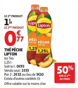 Auchan Lipton Thé Pêche Ice Tea offre
