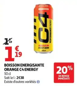 Auchan C4 ENERGY BOISSON ENERGISANTE offre