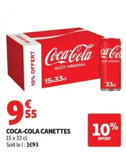 Auchan Coca-Cola Canettes offre