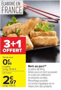 Carrefour Market Nem au porc offre