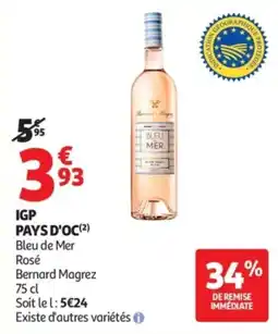 Auchan Bernard Magrez Bleu de Mer Rosé offre