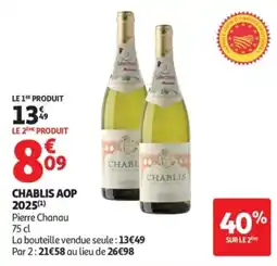 Auchan Pierre Chanau Chablis aop 2025 offre