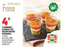 Auchan Courgettes façon chèvre poivrons offre
