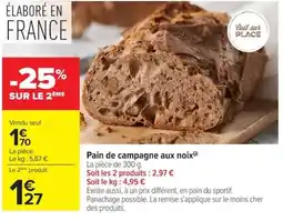 Carrefour Market Pain de campagne aux noix offre