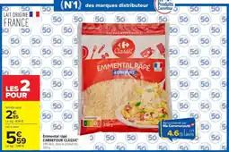 Carrefour Market Carrefour Classic Emmental râpé offre