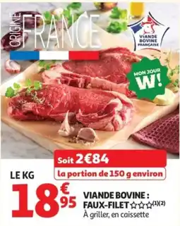Auchan VIAND BOVINE : FAUX-FILLET offre