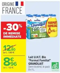 Carrefour Market candia Grandlait Bio offre