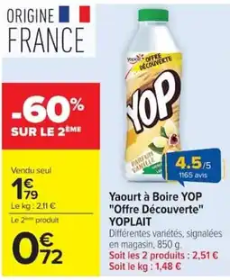 Carrefour Market YOP Yaourt à Boire offre