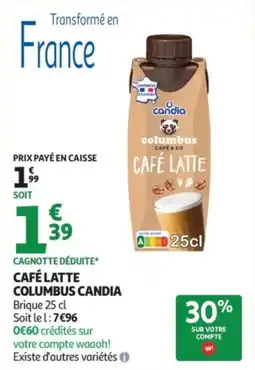 Auchan CANDIA CAFÉ LATTE offre