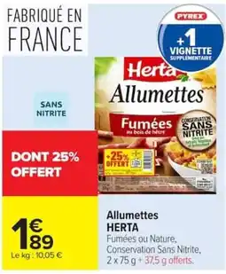 Carrefour Market Herta Allumettes offre