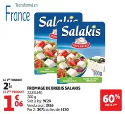 Auchan Salakis Fromage de brebis offre