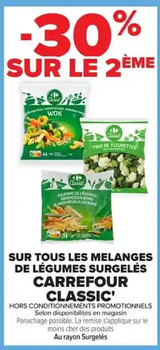 Carrefour Market Carrefour Classic sur tous melanges de légumes surgelés offre