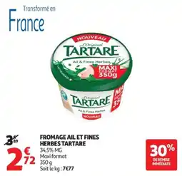 Auchan TARTARE Fromage ail et fines herbes offre