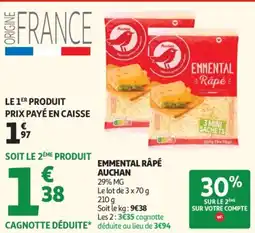 Auchan Auchan Emmental Râpé offre