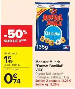Carrefour Market Vico Monster Munch offre