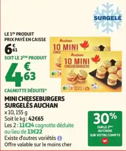 Auchan Auchan Mini Cheeseburgers offre