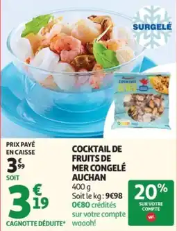Auchan Auchan Cocktail de fruits de mer congelé offre
