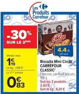 Carrefour Market Carrefour Classic Biscuits Mini Circle offre