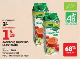 Auchan Knorr & La Potagère Gaspacho Bio offre