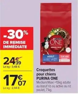 Carrefour Market PURINA ONE Croquettes pour chiens offre