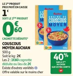 Auchan Auchan Couscous Moyen offre