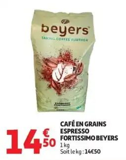 Auchan beyers Café en grains Espresso Fortissimo offre