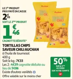 Auchan Auchan Tortillas Chips offre