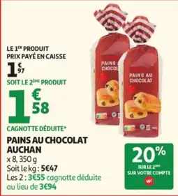Auchan AUCHAN PAINS AU CHOCOLAT offre