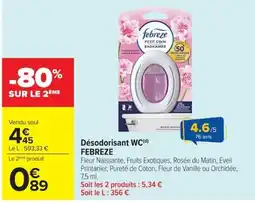 Carrefour Market FEBREZE Désodorisant WC offre