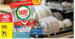 Carrefour Market FAIRY Capsules lave-vaisselle offre