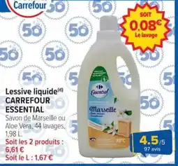 Carrefour Market Carrefour Essential Lessive liquide offre
