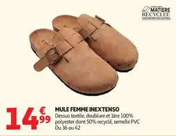 Auchan INEXTENSO MULE FEMME offre