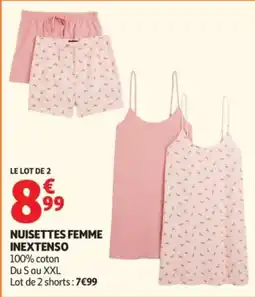 Auchan INEXTENSO NUISSETTES FEMME offre