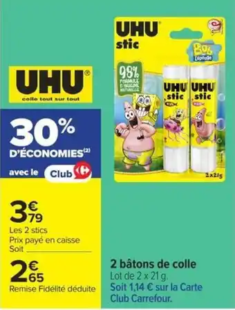 Carrefour Market UHU colle tout sur tout offre