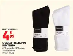 Auchan Inextenso Chaussettes Homme offre
