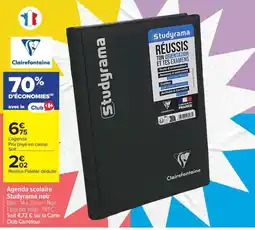 Carrefour Market Studyrama Agenda scolaire noir offre