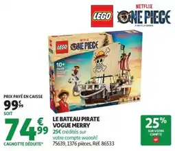 Auchan LEGO LE BATEAU PIRATE VOGUE MERRY offre