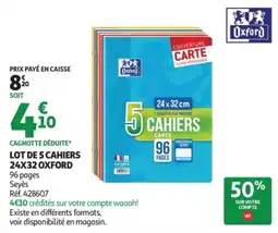 Auchan Oxford CAHIERS offre
