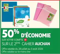 Auchan Auchan Cahier offre