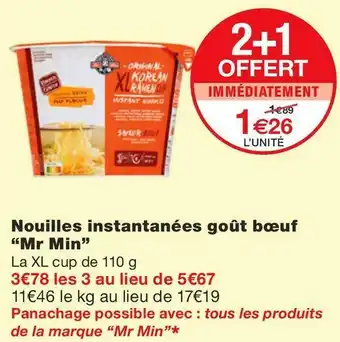 Monoprix Mr min nouilles instantanées goût bœuf offre