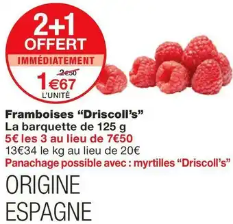 Monoprix Driscoll’s framboises offre