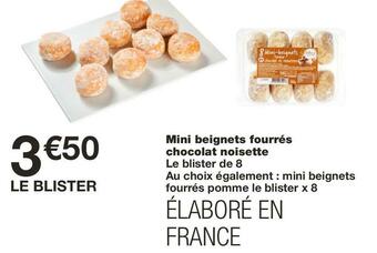 Monoprix Mini beignets fourrés chocolat noisette offre