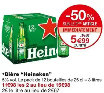 Monoprix Heineken bière offre