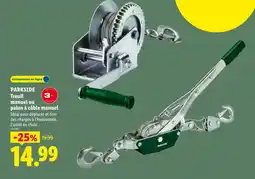 Lidl Parkside treuil manuel offre