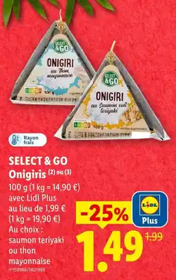 Lidl Select & go onigiri offre