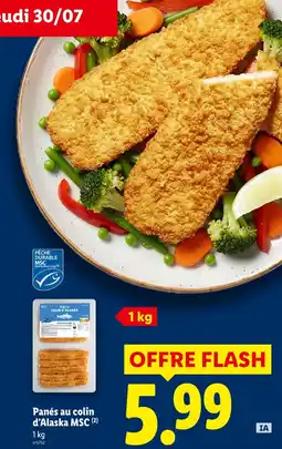Lidl Msc panés au colin d'alaska offre