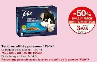 Monoprix Felix tendres effilés poissons offre
