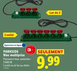 Lidl Parkside bloc multiprise l'unité offre