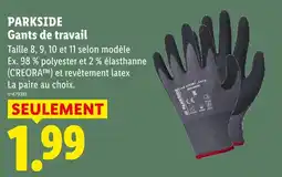 Lidl Parkside gants de travail offre